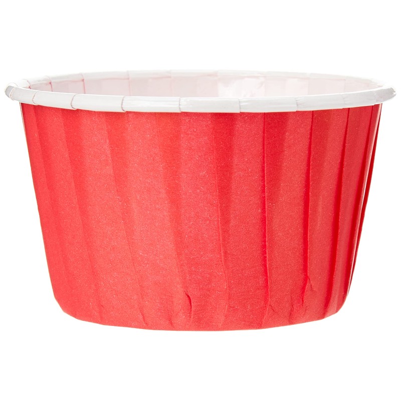 Baked with Love Red Baking Cups, Cupcake Cases, Greaseproof Baking