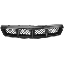 YLT AUTO Front Bumper Grille Guard JDM Type Black Mesh Front Grid Cover Air Inlet for 1999-2000 Honda Civic