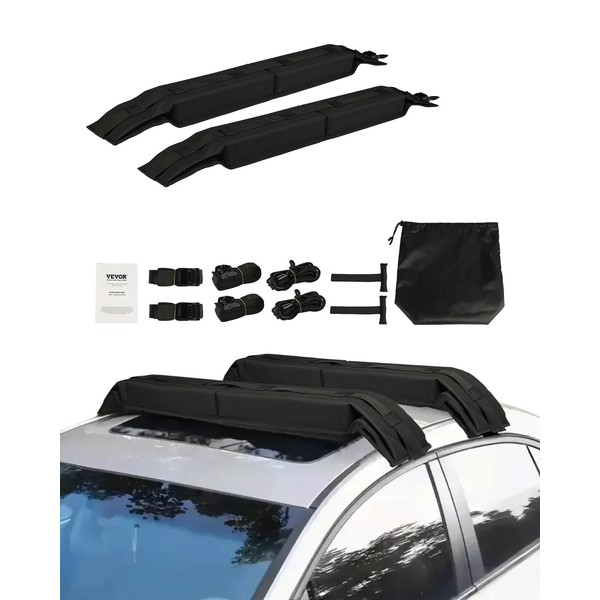 VEVOR Soft Roof Rack Pads, 31.5" Universal Car Roof Rack