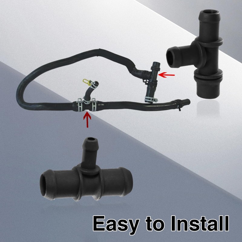 FUSCH 2PCS HVAC Heater Water Hose Tee Connector Compatible with