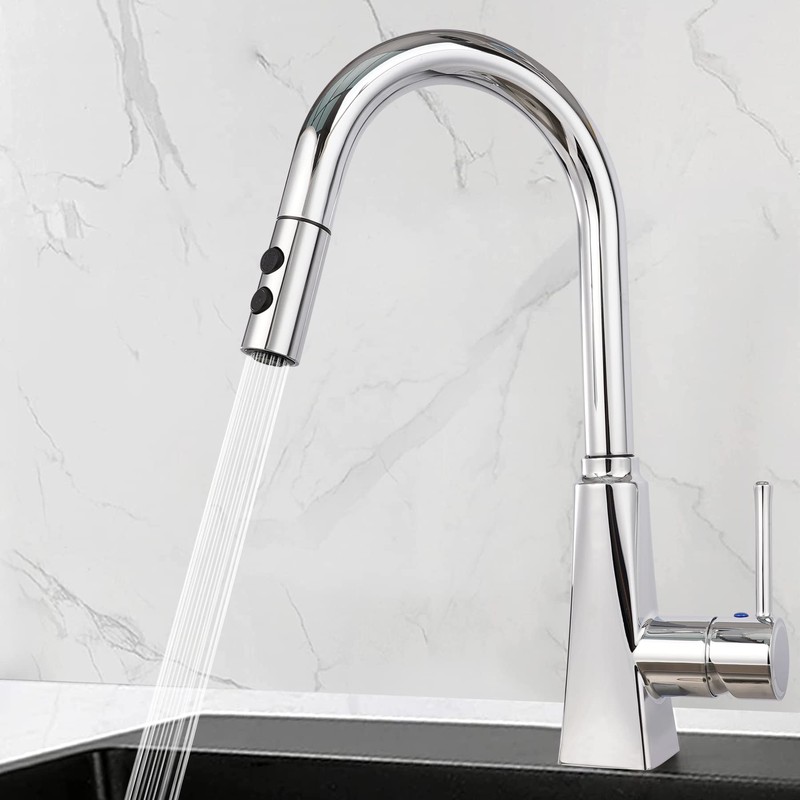 Hibbent Pull Out Sink Sprayer, 2 Function Kitchen Faucet Head,