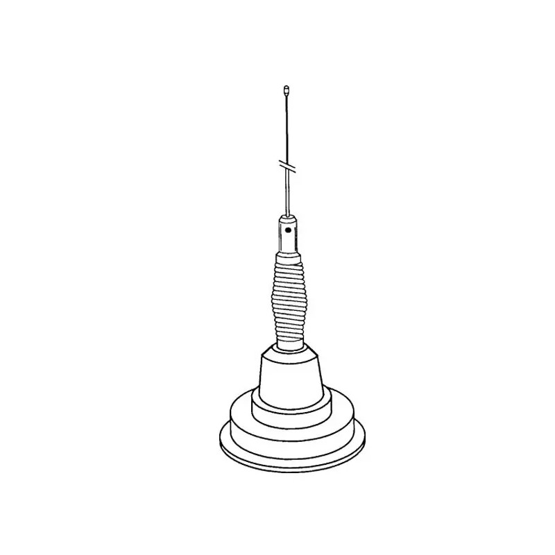 Hustler IC-100SW CB Radio Antenna Magnetic Base 41" Whip w/