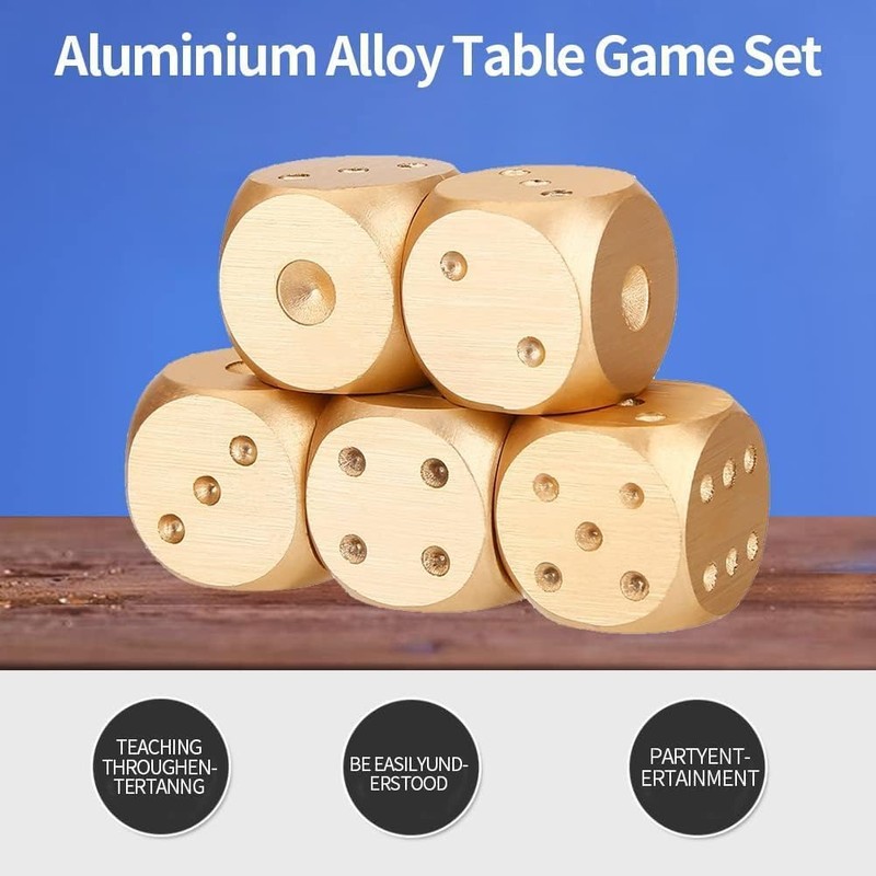 Hominas Dice Box Set of 5 Pieces, 5 Dice Rummy