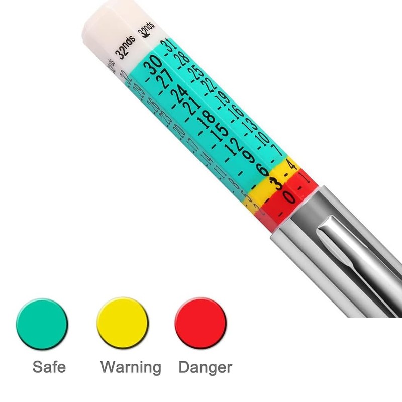 DOETYD Tyre Tread Depth Gauge UK Portable Vehicle Measuring Tool