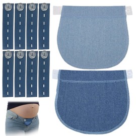 Pack of 2 Pregnancy Trouser Extenders, Trouser Waistband Extension, Pregnancy Set, Comfortable and Adjustable, Pregnant Women, Button Extension for Early Pregnancy and Weight Fluctuations