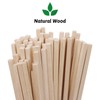 DOITEM 42 Pieces Square Natural Wood Hardwood Sticks for Crafts