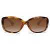 SOJOS Vintage Square Sunglasses for Women Polarized UV Protection Havana