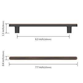 Asidrama 2244 10 Pack 6.3 Inch(160mm) Oil Rubbed Bronze Kitchen Cabinet Handles, Cabinet Pulls Kitchen Cabinet Hardware for Cupboard Drawer Pulls