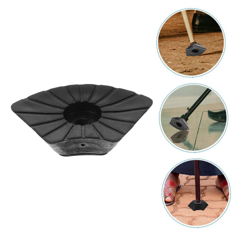 Kisangel 6 Pack Replacement Rubber Trek Cane Tips for Hiking
