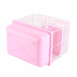 ZJchao Large Space High Chassis Design 2 Tier Hamster Cage Pet Hamster Small Animals Cage (Roseate)