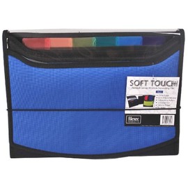 Filexec Soft Touch Padded Canvas Window Expanding File, 13 Pockets, 1 Pack, Blue (46221-6)