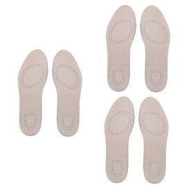 GLEAVI 3pairs Breathable Cowhide Leather Insoles Deodorizing Sports Shoe Pads White for Enhanced Comfort and Dryness Durable Design Shock Absorption Features