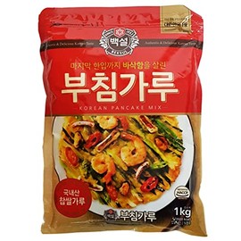 CJ Beksul Frying Mix / Korean Pancake Mix (백설 튀김가루 / 부침가루) (Korean Pancake Mix (2.2 lb), 2 Pack)