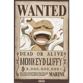 GB Eye – Poster ONE PIECE Chibi Wanted Luffy Wano – Prodotto Ufficiale – Formato 52 x 38 cm – Carta Laminata di Alta Qualità – Poster Manga