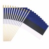 Ckexin 25Pack Small Estonia Flag Handheld Mini Estonian Flags on