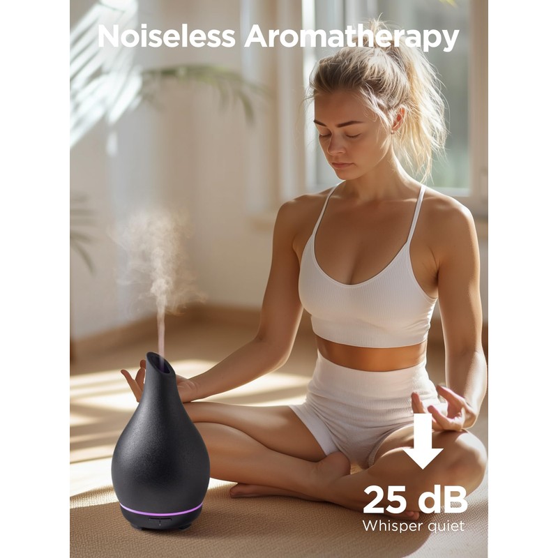 InnoGear InnoGear Essential Oil Diffuser, 150ml Ceramic Diffuser Handcrafted Stone