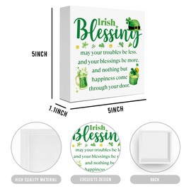 Irish Blessing Decor St Patricks Day Decorations Irish Gifts St Patricks Day Decor Irish Decor Green Shamrock Sign St Patricks Day Accessories St. Patricks Day Home Farmhouse Sign Wooden Sign