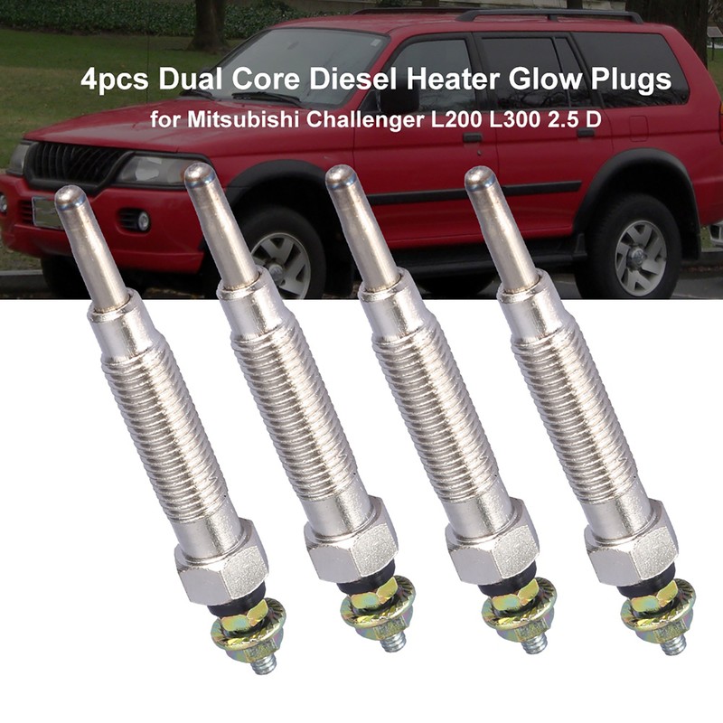4pcs Dual Core Diesel Heater Glow Plugs for Mitsubishi Challenger
