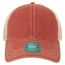 Joe's USA - Old Favorite Trucker Cap-OS-Cardinal/Khaki