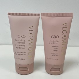 Vegamour Gro Revitalizing Shampoo And Conditioner Set Travel Size 1.7 Oz 50 mL