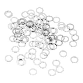 uxcell M4 304 Stainless Steel Flat Washers, 100pcs 4x6x0.1mm Ultra Thin Flat Spacers for Screw Bolt, Electronic Repair, Automotive