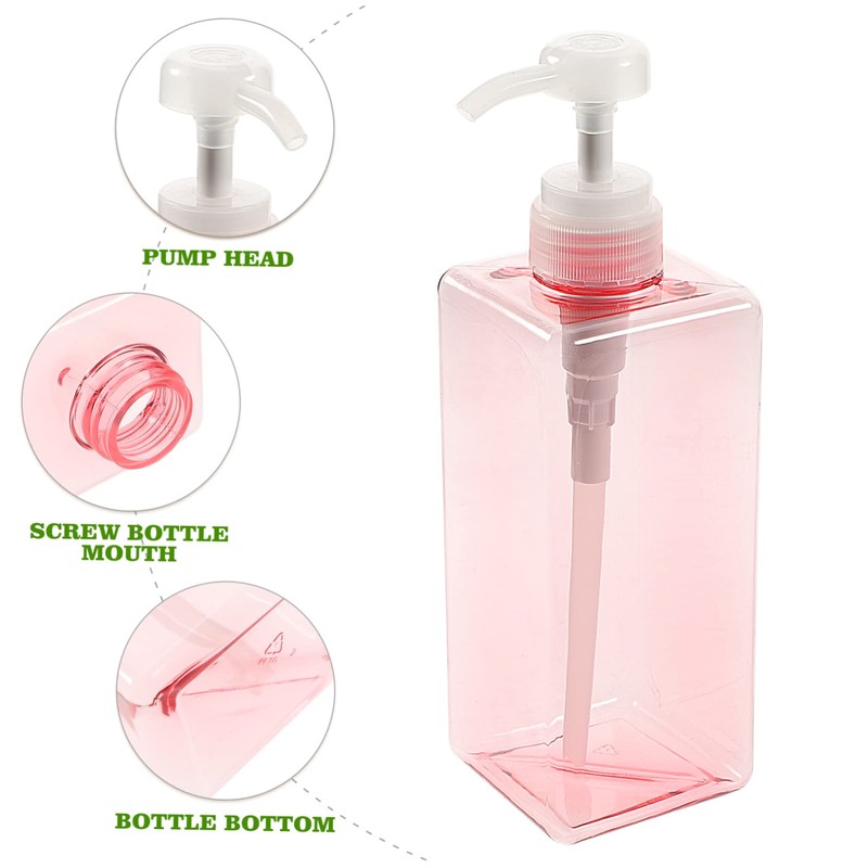 iplusmile Square Refillable Liquid Bottle Dispenser with Pump Versatile Hand