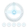 Gadpiparty 6pcs Clear Plastic Protractor Ruler with Rotating Indicator for