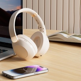 Headphones Over Ear | High-Fidelity Headset - Wireless Over Ear Stereo Noise Cancelling Headset Foldable Headphones for Travel