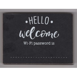 Wi-Fi WiFi Password Sign Refrigerator Magnet - Vrbo Rental Proprieties - Hello Welcome Wi-Fi Password is... WiFi Sign for Offices, Businesses, Restaurants, Employees, Guests, Home, etc.