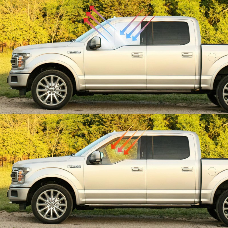ULROLIT Front Side Window Sun Shade for 2017-2022 Fo-rd F250