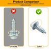BOPOWO 300 Pcs #7x1/2 Self-Tapping Gutter Screws White Painted Slotted