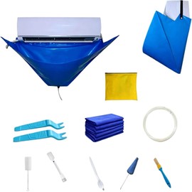 Kit de Limpieza para Minisplit Impermeable y Cubre Cepillo Kit de Limpieza para Split Mini con Herramientas Para Hogar, Comercial, Autocaravana, Apartamento, Propietarios y Principiantes