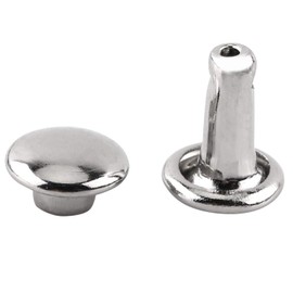 100 piezas de remaches de cuero remaches para cuero 5mm remaches tubulares de doble tapa remaches para cuero 5mm tachuelas de metal, para manualidades en cuero, Leathercraft Rivets