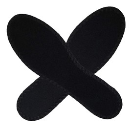 Happystep Terry Insoles, Barefoot Shoe Inserts, Washable and Reusable, 1 Pair Black and 1 Pair White (Women Size 9)