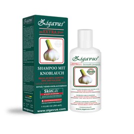 Zigavus Extra Plus Garlic Shampoo Original Gold 150 ml Against Intensive Hair Loss Odourless Anti Dandruff Hair Care