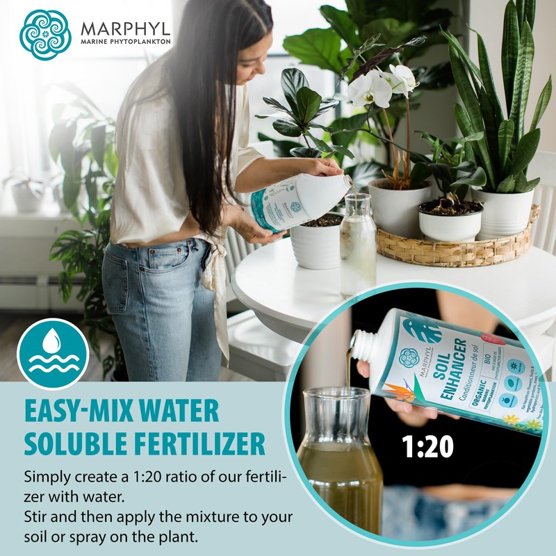 MARPHYL Plant Fertilizer Houseplants and Garden - Marine Phytoplankton Soil