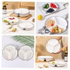 Alipis 3-Grid Ceramic Dinner Plate Adult Size Divided Plate Separator