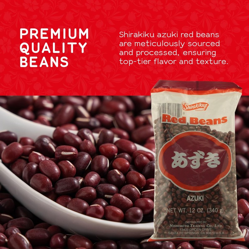Shirakiku Dark Red Beans | Japanese Vegan Azuki Small Beans