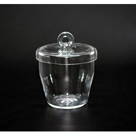 Quartz Crucibles Lab Crucible with Lids (10 ml, 50 ml, 100 ml; Temperature Tolerance up to 1450 °C) (50ml)