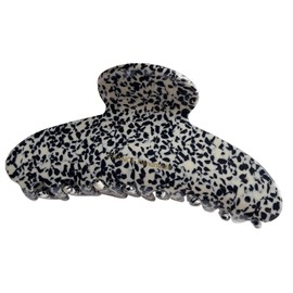 Wenlly large tortoise shell claw clip, 4.1 Inch cellulose acetate hair claw clips, marble non-slip strong hair hold barrettes for women and girls, black