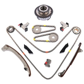 Flynsu Timing Chain Kit w/Intake VVT Sprocket Replacement for Toyota 4Runner Tacoma Tundra FJ Cruiser 4.0L 1GRFE 2005-2012 Part# 13506-AD010, 13540-AD011, 13050-31030, 13050-0P010