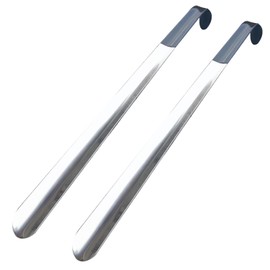 SUNUNICO Extral Long handled Shoehorn, 16.5" Stainless Steel Long Shoe Horns for Seniors, Kids, Women, Men, Boots and All Shoes, Set of 2