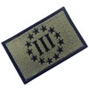 Three Percentage Tactical Morals Applique Embroidered Velcro Patch Olive Brown