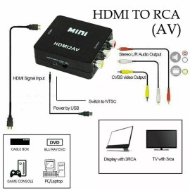 Unbranded HDMI To RCA AV Adapter Converter Cable CVBS 3RCA 1080P Composite Video Audio
