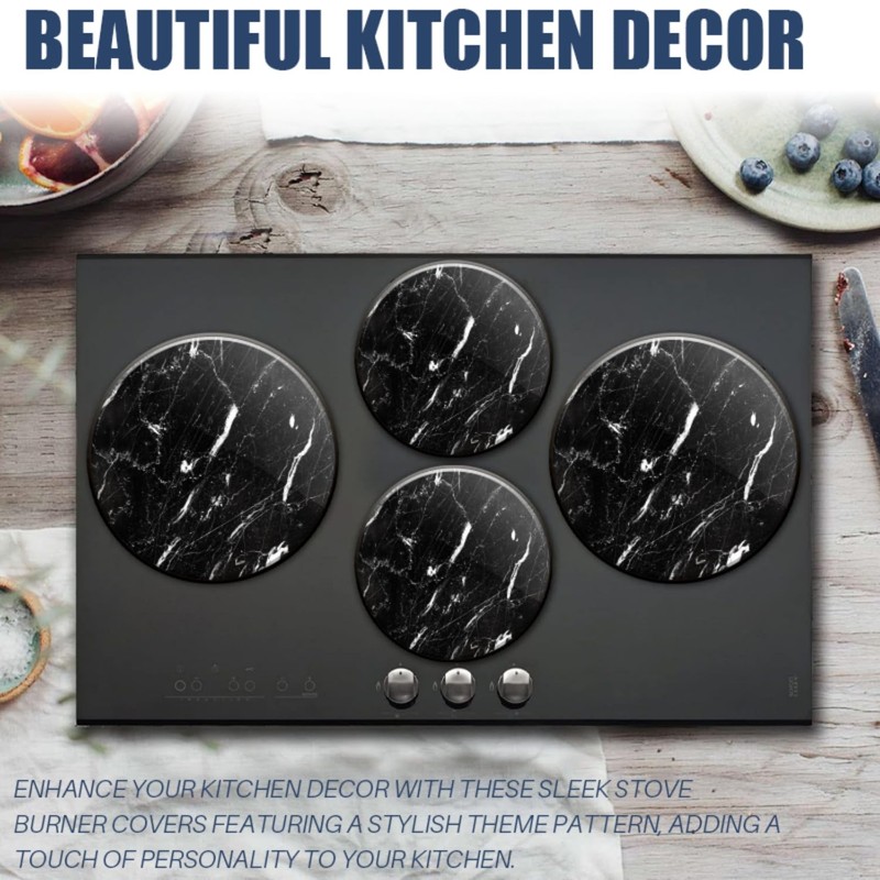 Gas Stove Burner Covers,Set of 4,Covers for Electric Stovetop Kitchen,8