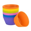 24 Pack Silicone Cupcake Liners for Baking, Multi-color Reusable Silicone
