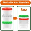 EONJOE 8 oz Small Freezer Containers with Lids Stackable Plastic
