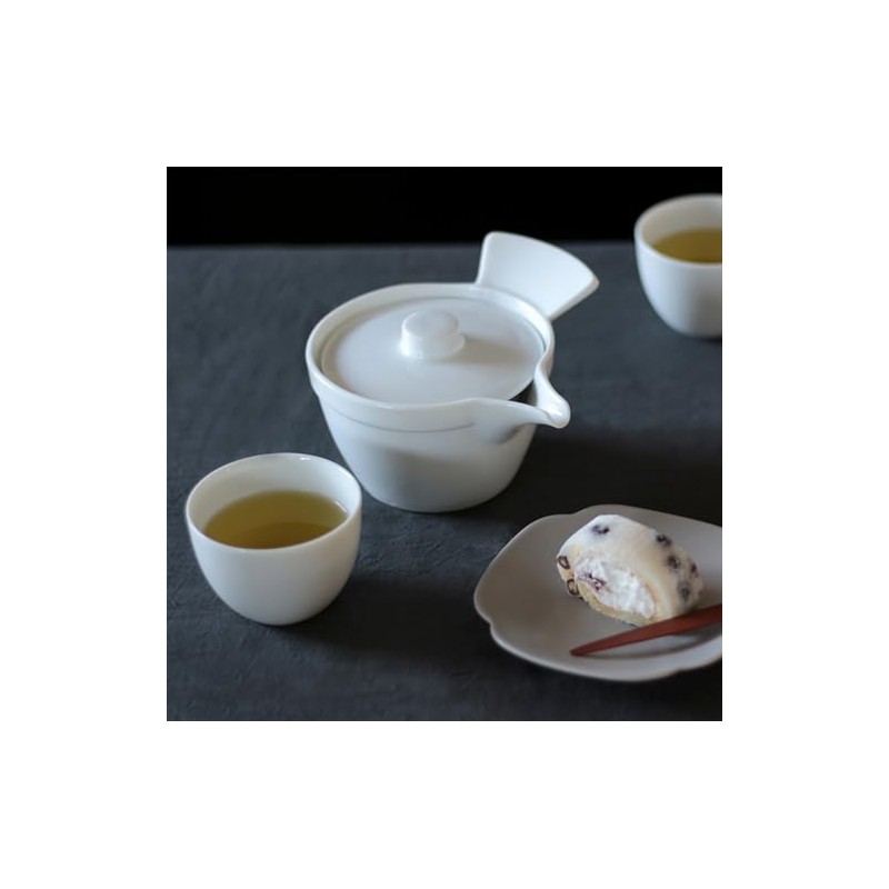 Oda Pottery Sparrow Tea Ceremony, 7.5 Teacup (White) (3), Made