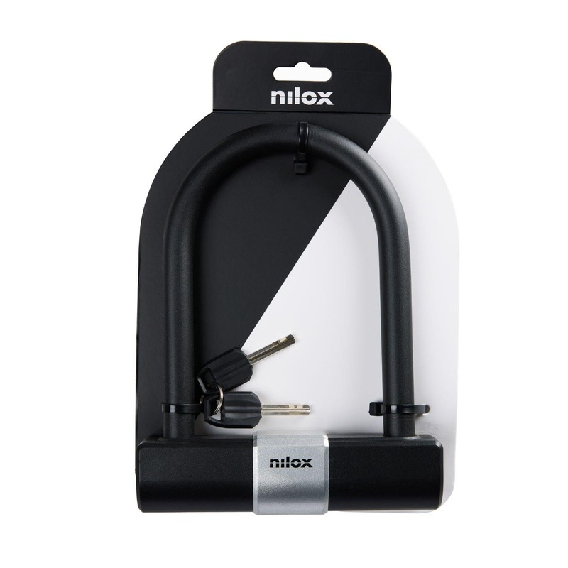 Nilox U-Shape Bicycle Chain, Anti-Theft and Anti-Theft, High Quality Cable,