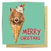 La La Land Greeting Card Ice Cream Fuzzie